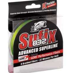 Sufix 832 Advanced Superline Braided Fishing Line 300 Yards Neon Lime
