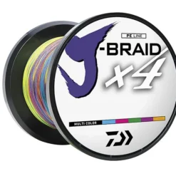 Daiwa J-Braid X4 Braided Line 330 Yards Multi-Color