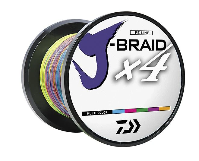 Daiwa J-Braid X4 Braided Line 330 Yards Multi-Color 3 Daiwa J-Braid X4 Braided Line 330 Yards Multi-Color