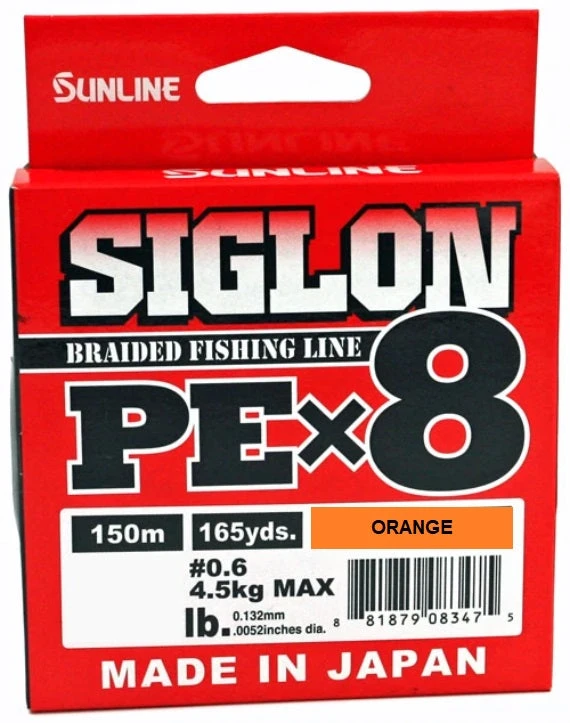 Sunline Siglon PEx8 Braid High-Vis Orange 165 Yd 3 Sunline Siglon PEx8 Braid High-Vis Orange 165 Yd