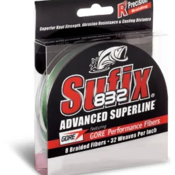 Sufix 832 Advanced Superline Braid Lo-Vis Green Braided Line 150 Yards